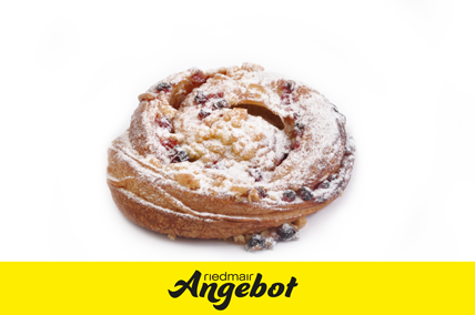 Angebot des Monats: Streuselschnecke mit Johannisbeeren